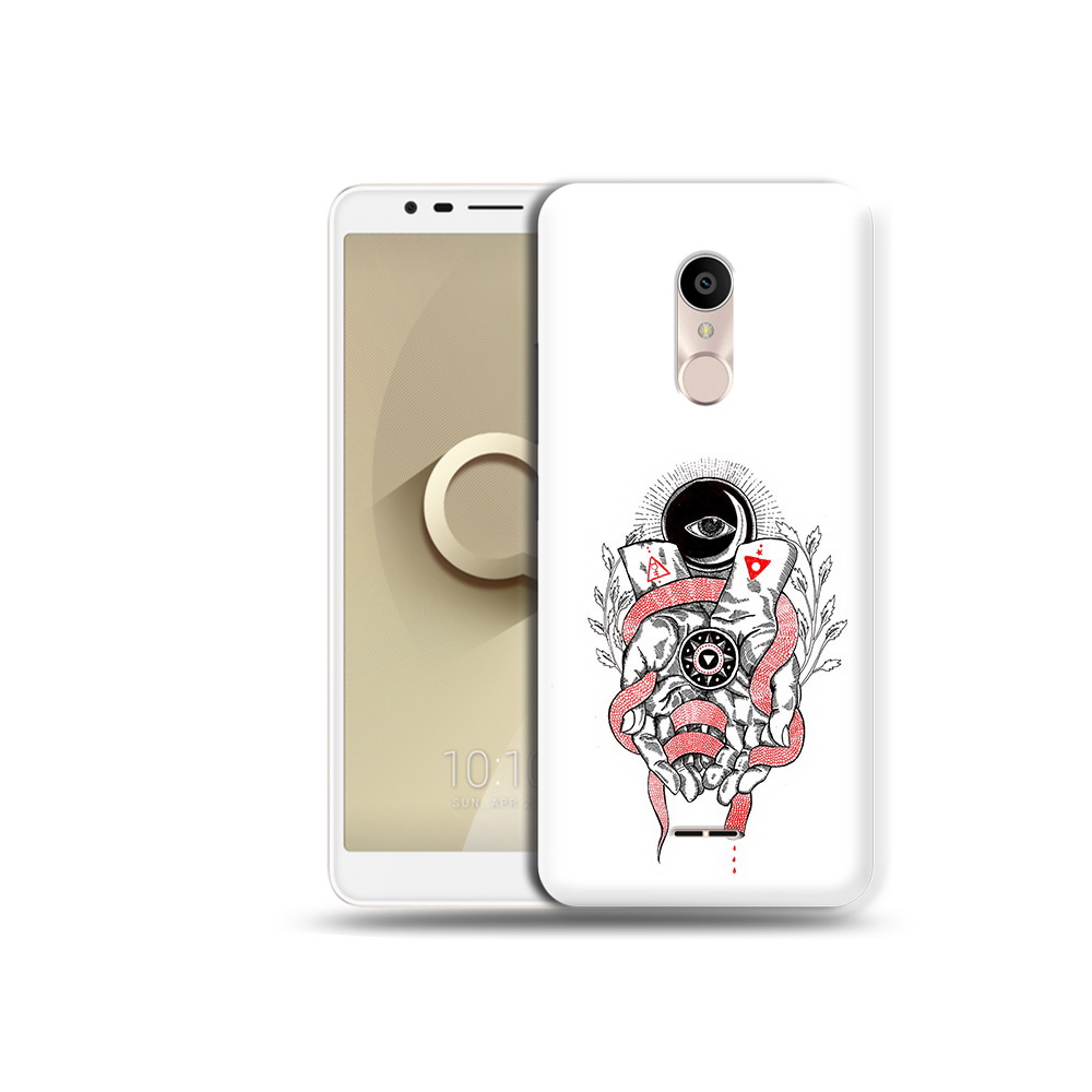 

Чехол MyPads Tocco для Alcatel 3C 5026D абстрация связанные руки, Прозрачный, Tocco
