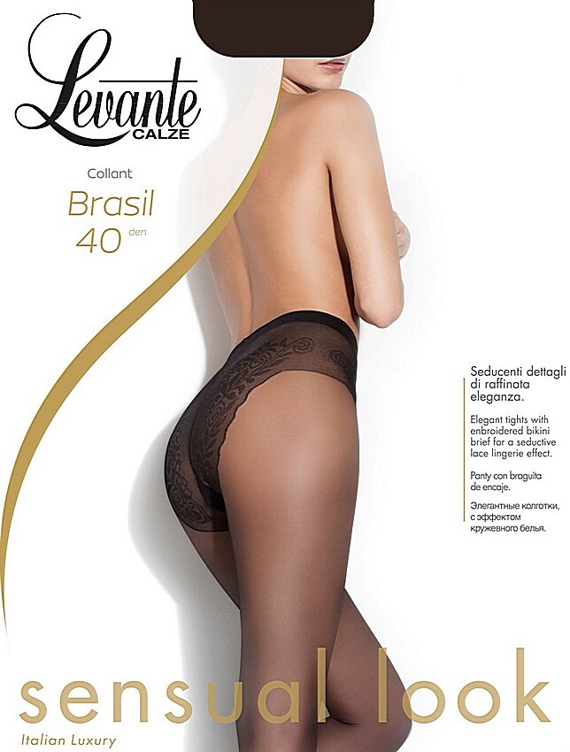 фото Колготки женские levante brasil черные 40-42 ru