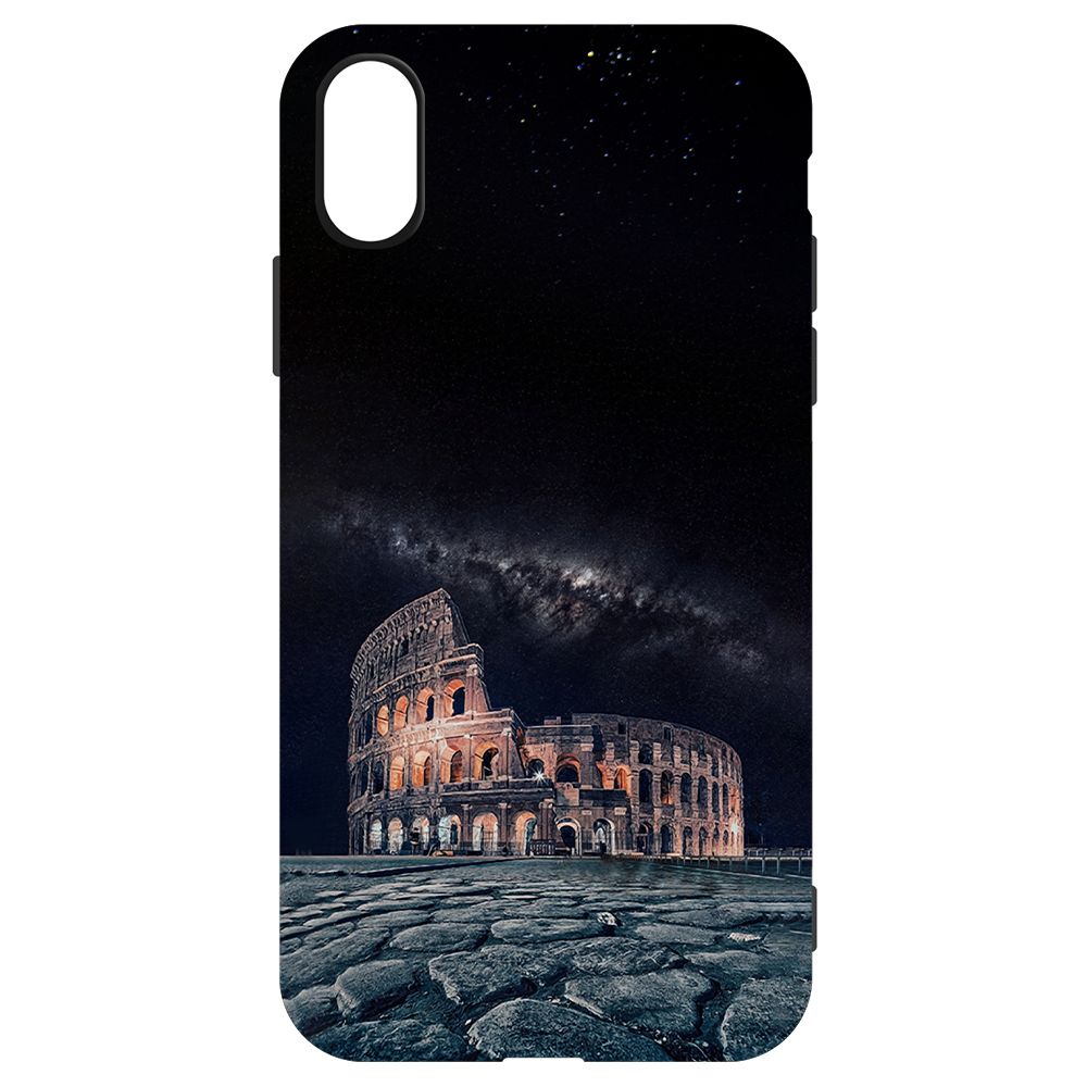 

Чехол-накладка Krutoff Soft Case Италия, Колизей для iPhone XR черный