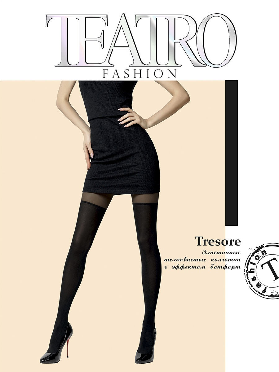 

Колготки женские Teatro Tresore fashion черные 46-48 RU, Черный, Tresore fashion
