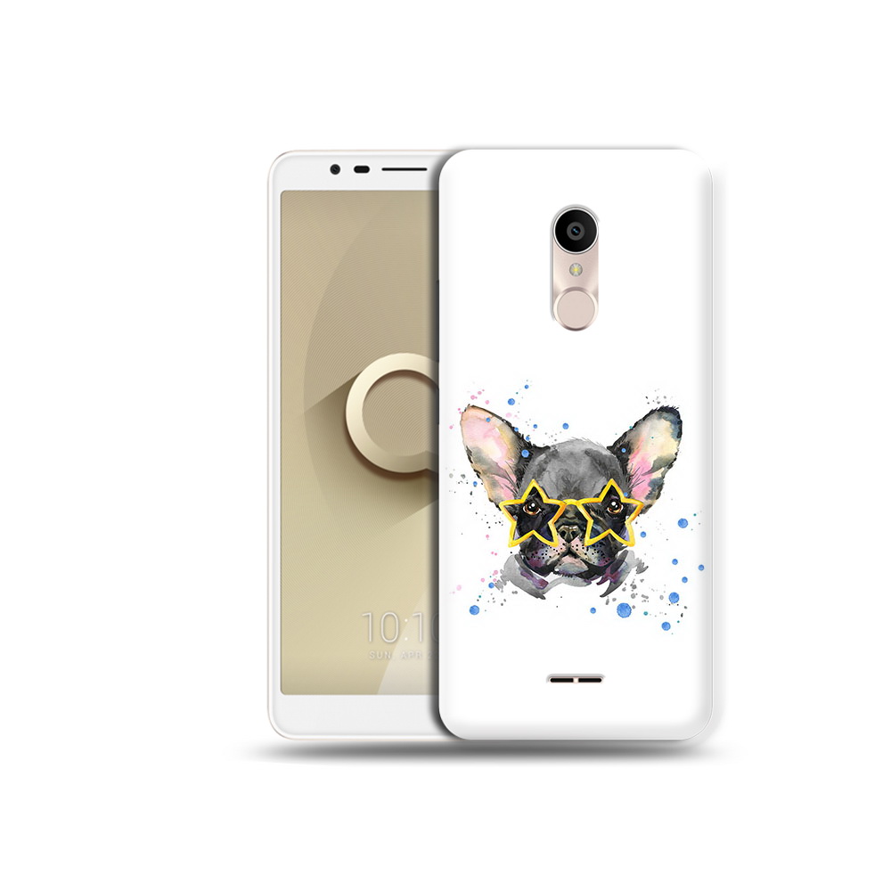 

Чехол MyPads Tocco для Alcatel 3C 5026D буля в очках, Прозрачный, Tocco