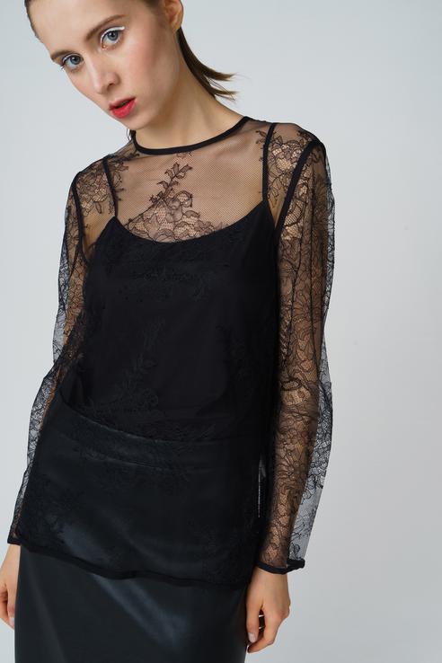 

Блуза женская DKNY W3252E4B001 черная M, W3252E4B001