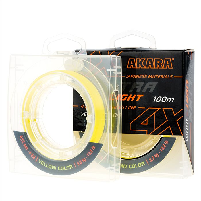 

Шнур рыболовный плетеный Akara Ultra Light Yellow 100 м 0,08, Желтый, Ultra Light Yellow 100м.