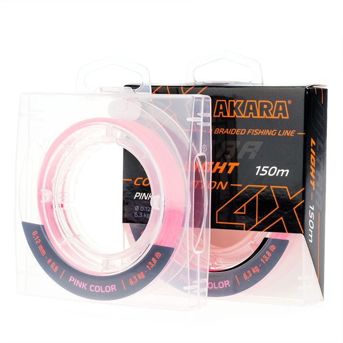 

Шнур рыболовный плетеный Akara Ultra Light Competition Pink 150 м 0,06, Розовый, Ultra Light Competition Pink 150м.