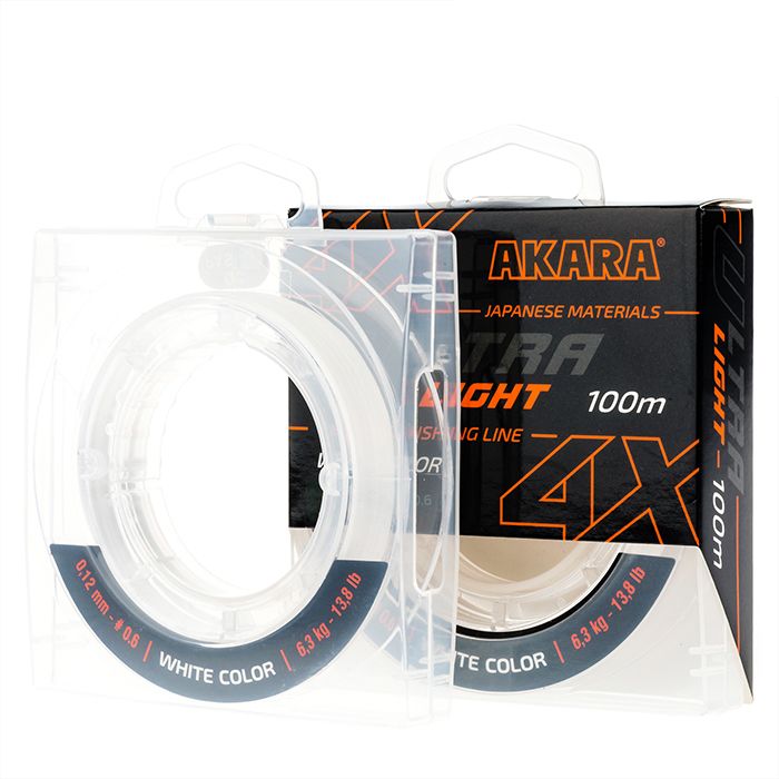 

Шнур рыболовный плетеный Akara Ultra Light White 100 м 0,08, Белый, Ultra Light White 100м.