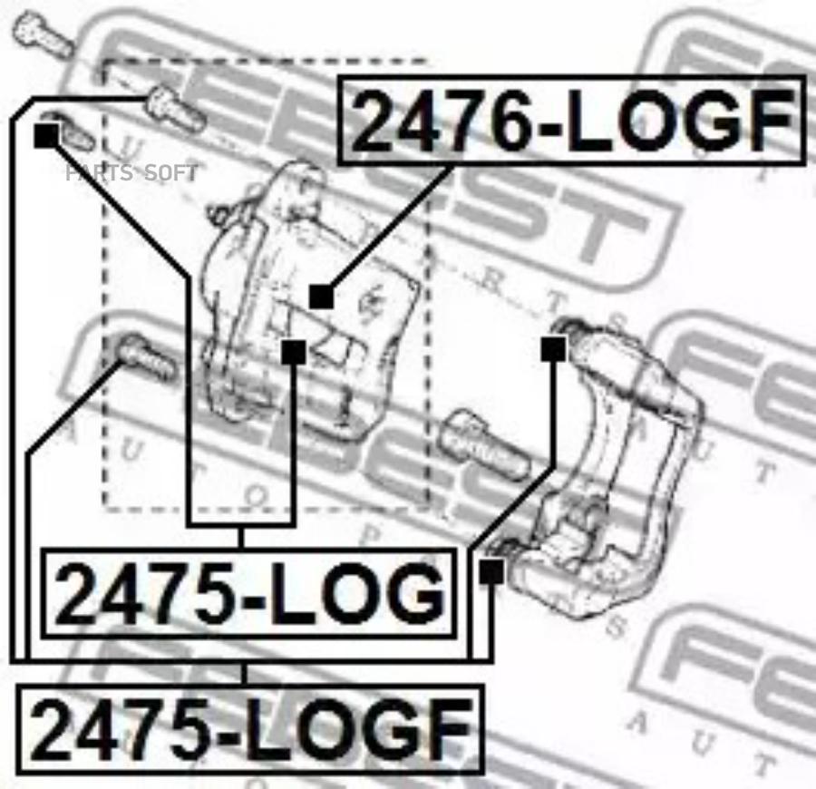 

Поршень переднего тормозного суппорта RENAULT Clio II/Laguna/Kangoo FEBEST 2476-LOGF