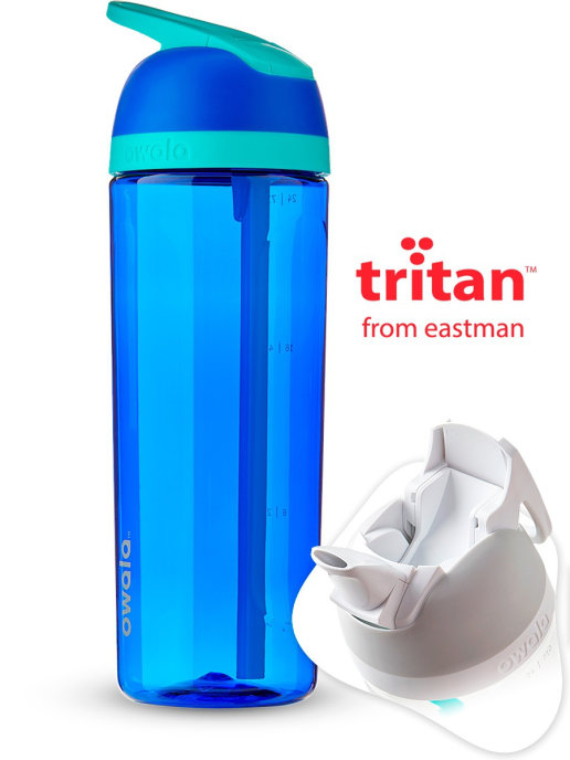 Спортивная бутылка OWALA для воды с трубочкой Flip Tritan, 739 мл
