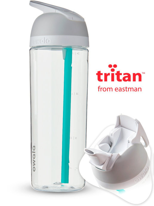 Спортивная бутылка OWALA для воды с трубочкой Flip Tritan, 739 мл