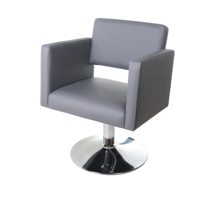Парикмахерское кресло Nice Mebel Кубик II, серый, диск