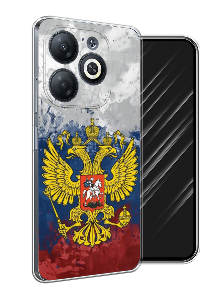 

Чехол Awog на Infinix Smart 8/8 HD/Hot 40i "РФ", Белый;синий;красный, 3105650-1