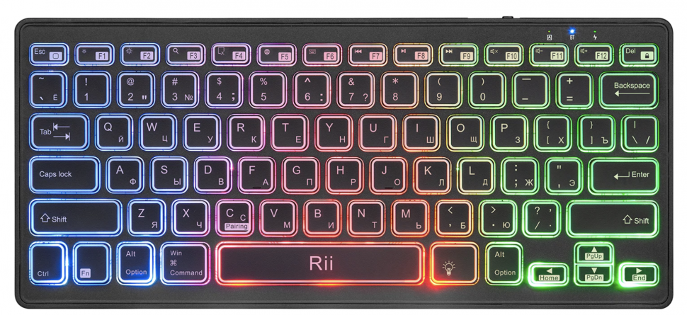 

Беспроводная игровая клавиатура Rii K09BT Black, ZERO-X51