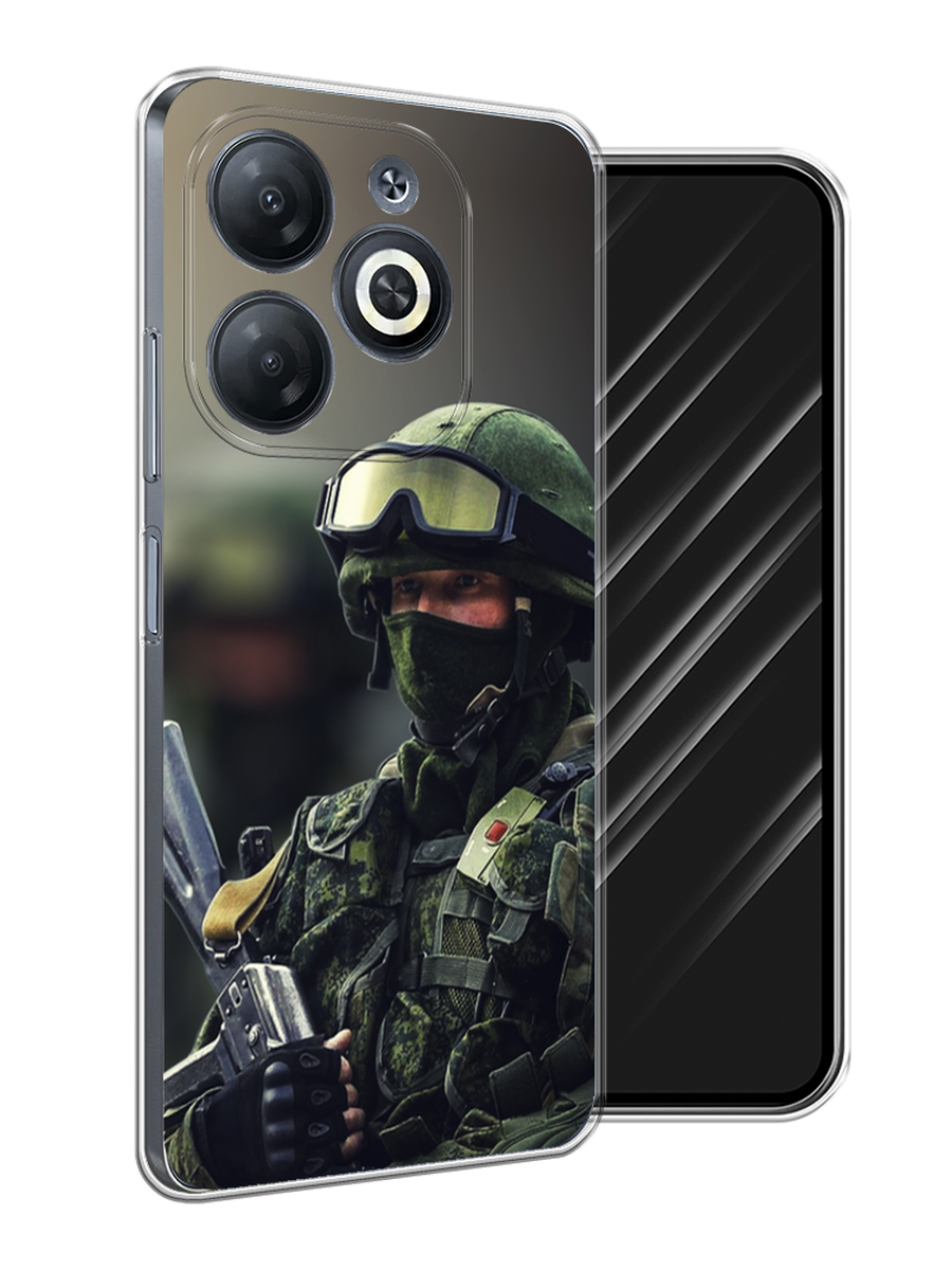 

Чехол Awog на Infinix Smart 8/8 HD/Hot 40i "Солдат", Зеленый;серый, 3105650-1