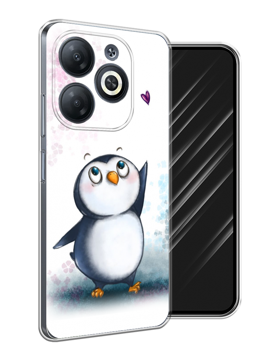 

Чехол Awog на Infinix Smart 8/8 HD/Hot 40i "Пингвин и сердечко", Белый, 3105650-1