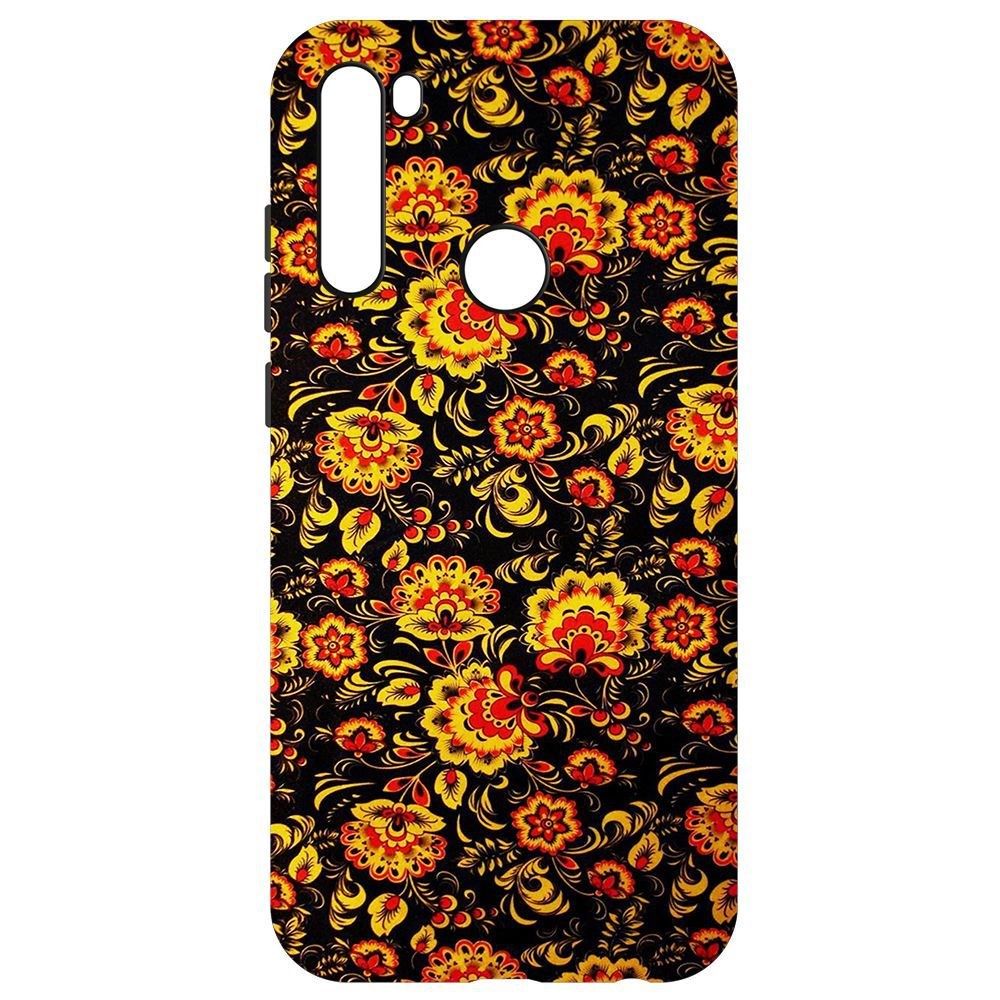 

Чехол-накладка Krutoff Soft Case Хохлома для Xiaomi Redmi Note 8T, Черный