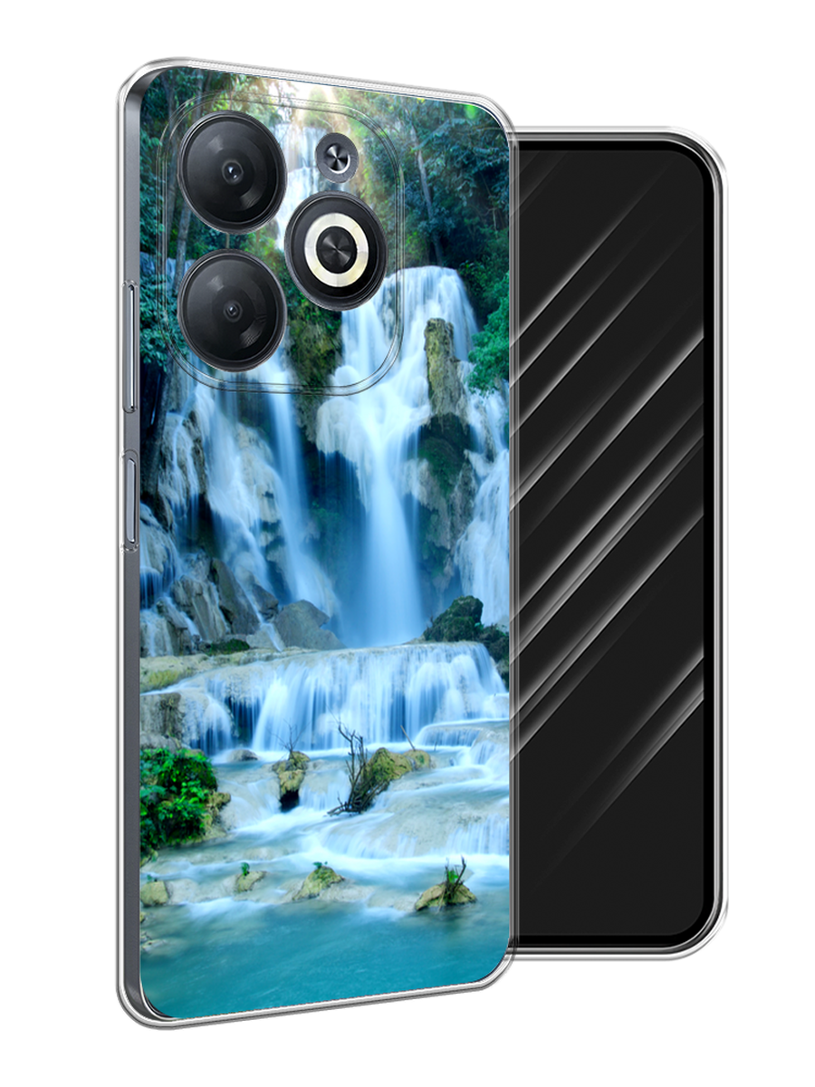 

Чехол Awog на Infinix Smart 8/8 HD/Hot 40i "Водопад 8", Голубой;зеленый, 3105650-1