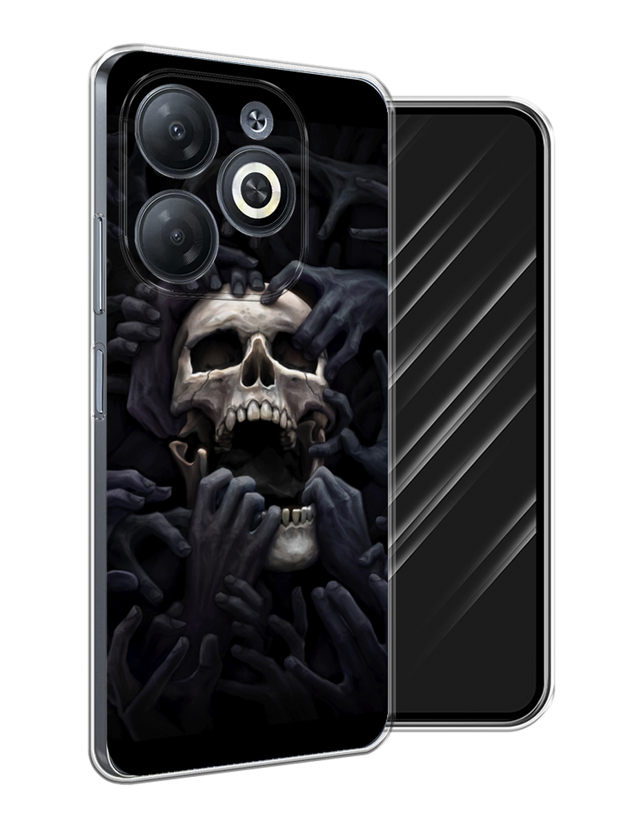 

Чехол Awog на Infinix Smart 8/8 HD/Hot 40i "Череп 29", Черный;серый, 3105650-1