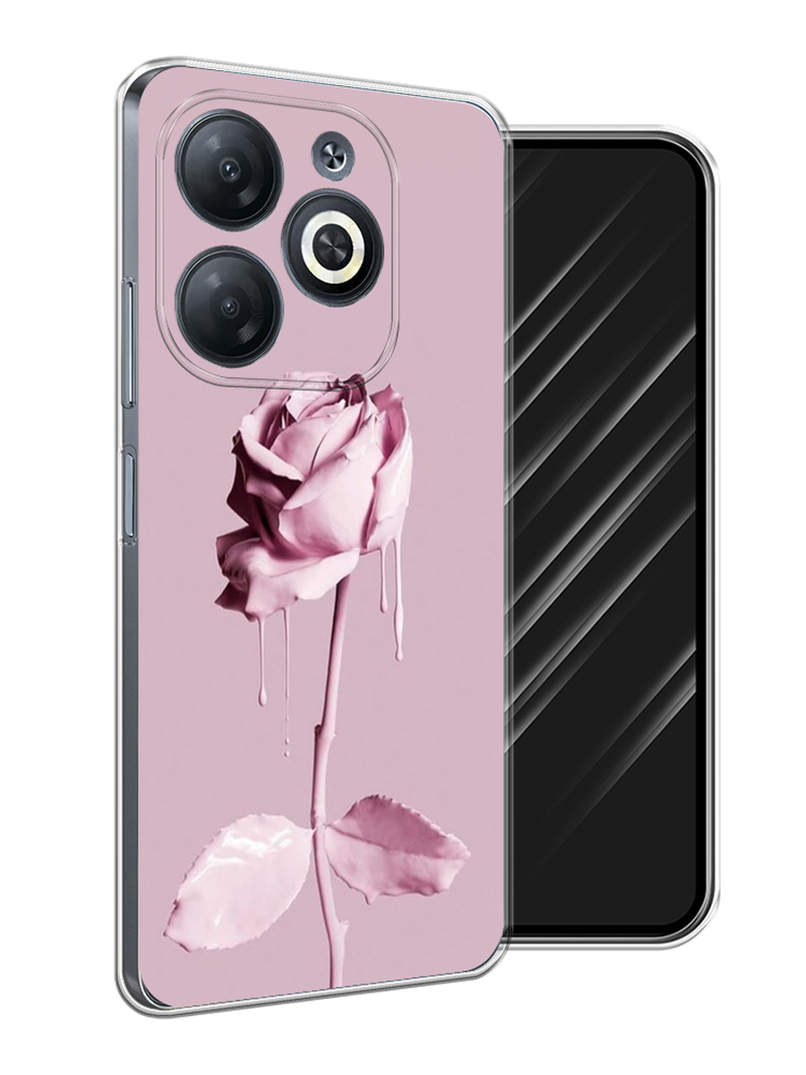 

Чехол Awog на Infinix Smart 8/8 HD/Hot 40i "Роза в краске", Белый;розовый, 3105650-1