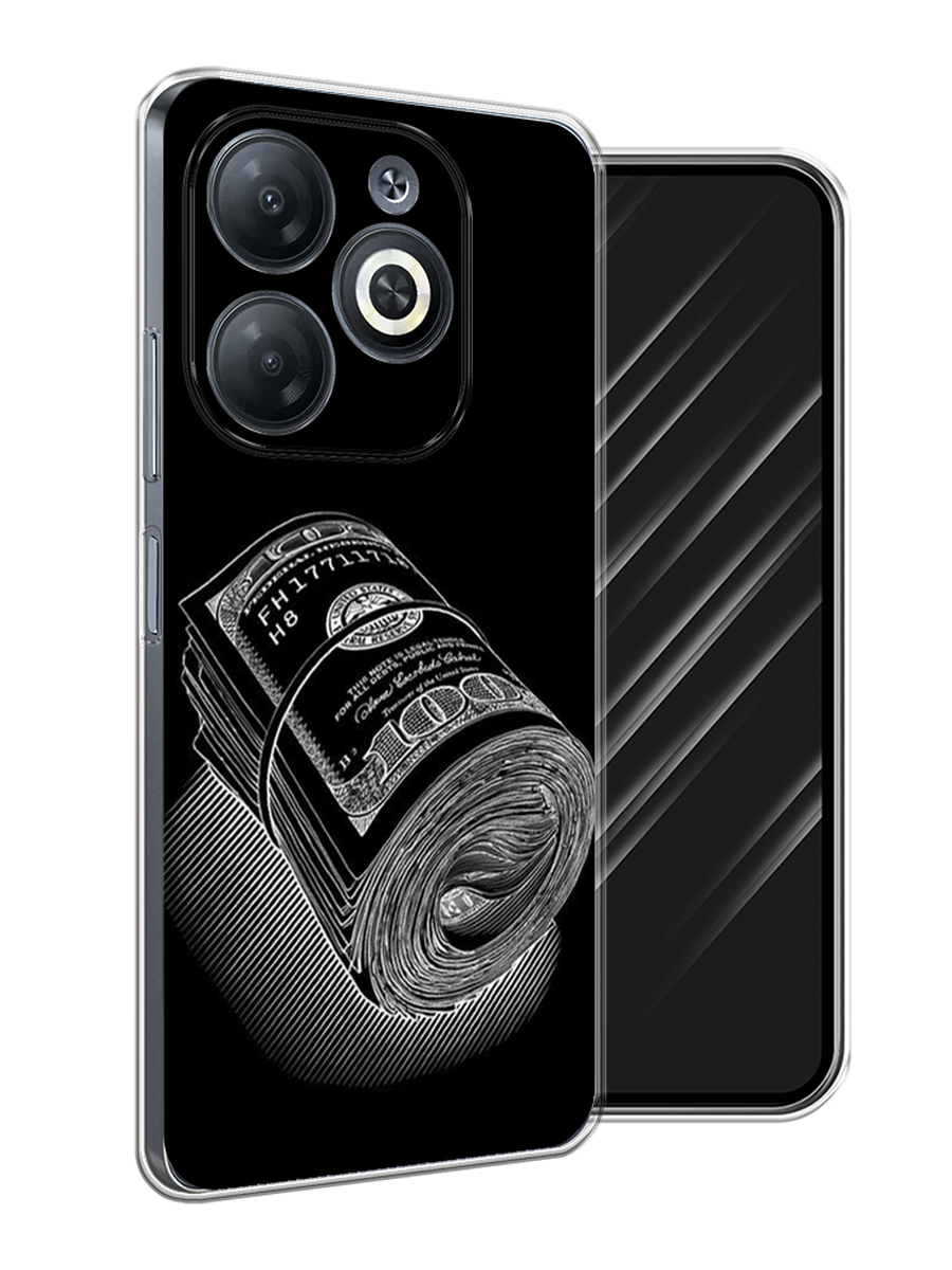 

Чехол Awog на Infinix Smart 8/8 HD/Hot 40i "Кубышка денег", Черный;серебристый, 3105650-1