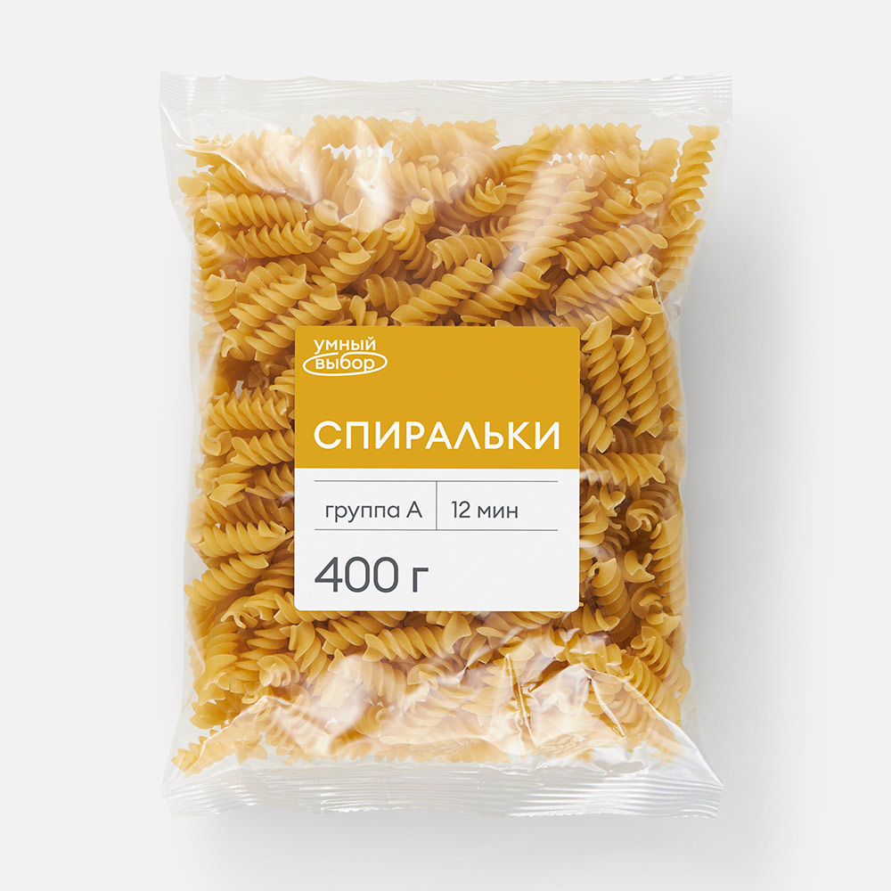 

Макароны Умный выбор Спиральки, группа А, высший сорт, 400 г