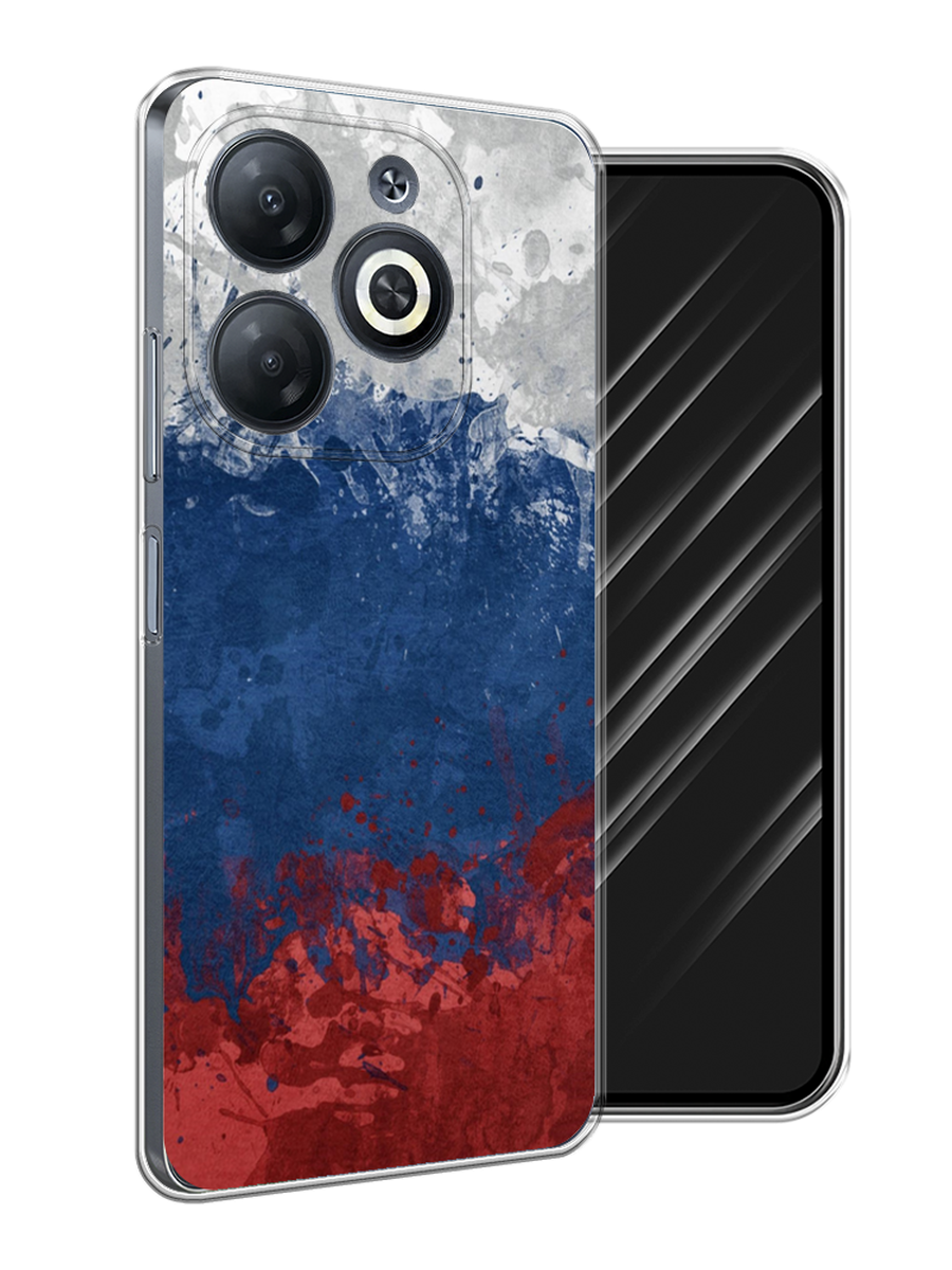 

Чехол Awog на Infinix Smart 8/8 HD/Hot 40i "Флаг России неровный", Белый;синий;красный, 3105650-1