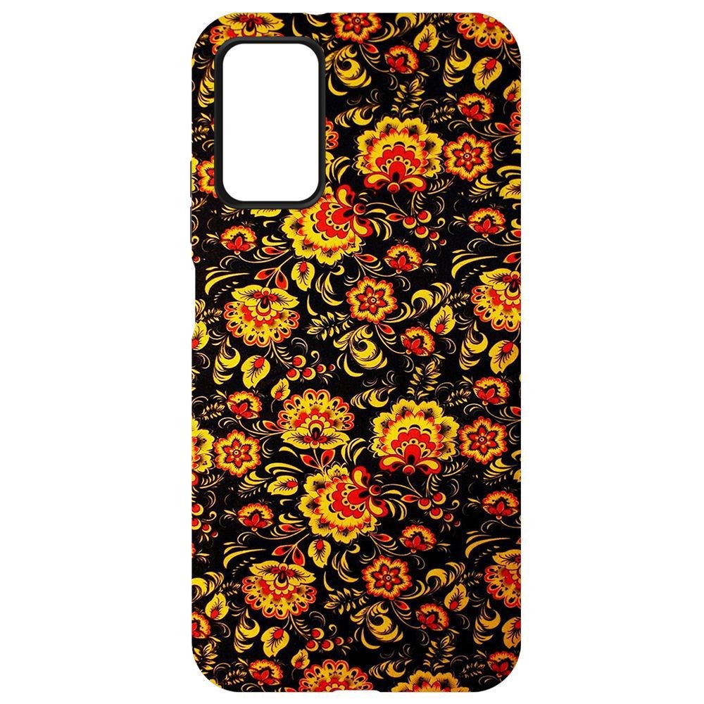 

Чехол-накладка Krutoff Soft Case Хохлома для Xiaomi Redmi 9T, Черный