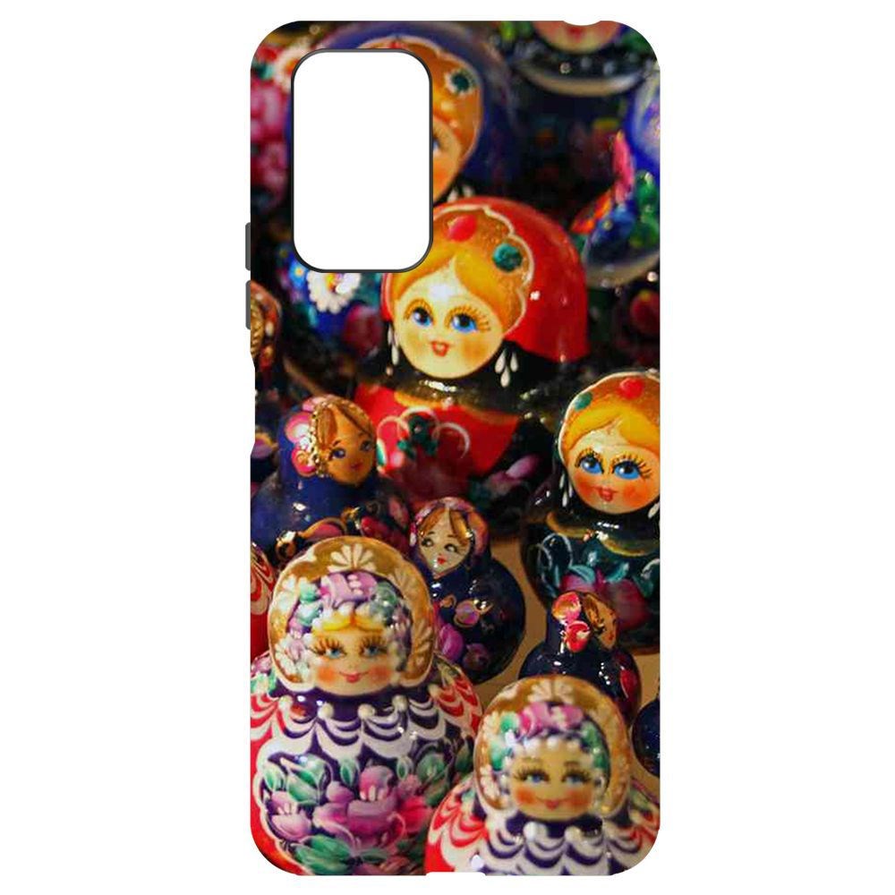 

Чехол-накладка Krutoff Soft Case Матрешка для Xiaomi Redmi Note 10 Pro, Черный