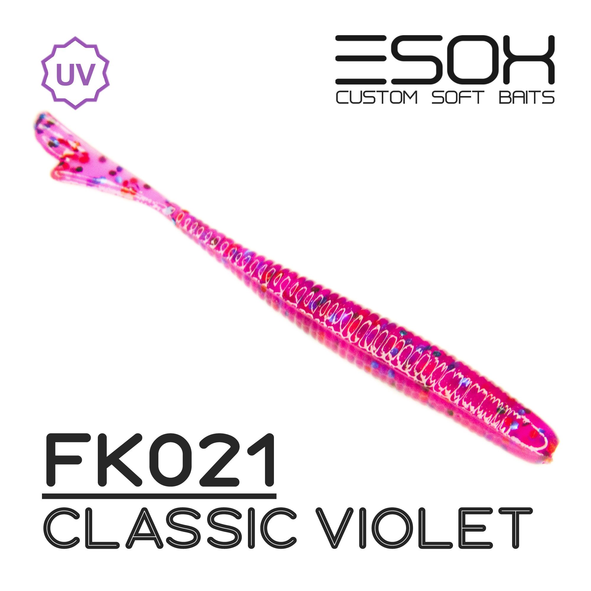 

Силиконовая приманка Esox Fishtale 48 мм цвет FK021 Classic Violet 12 шт, Fishtale