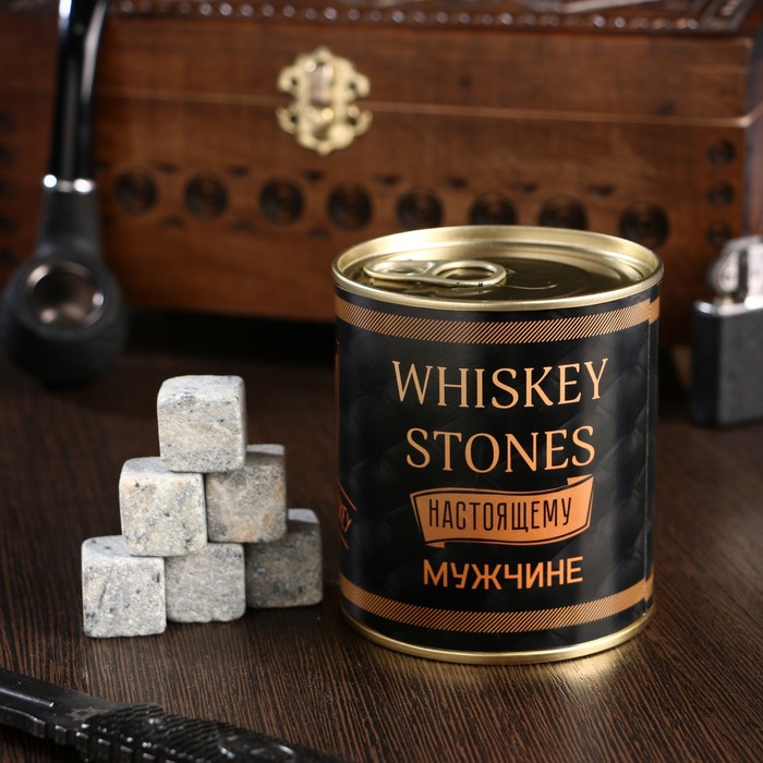 фото Набор камней для виски "whiskey stones. vintage", в консервной банке, 9 шт. дарим красиво