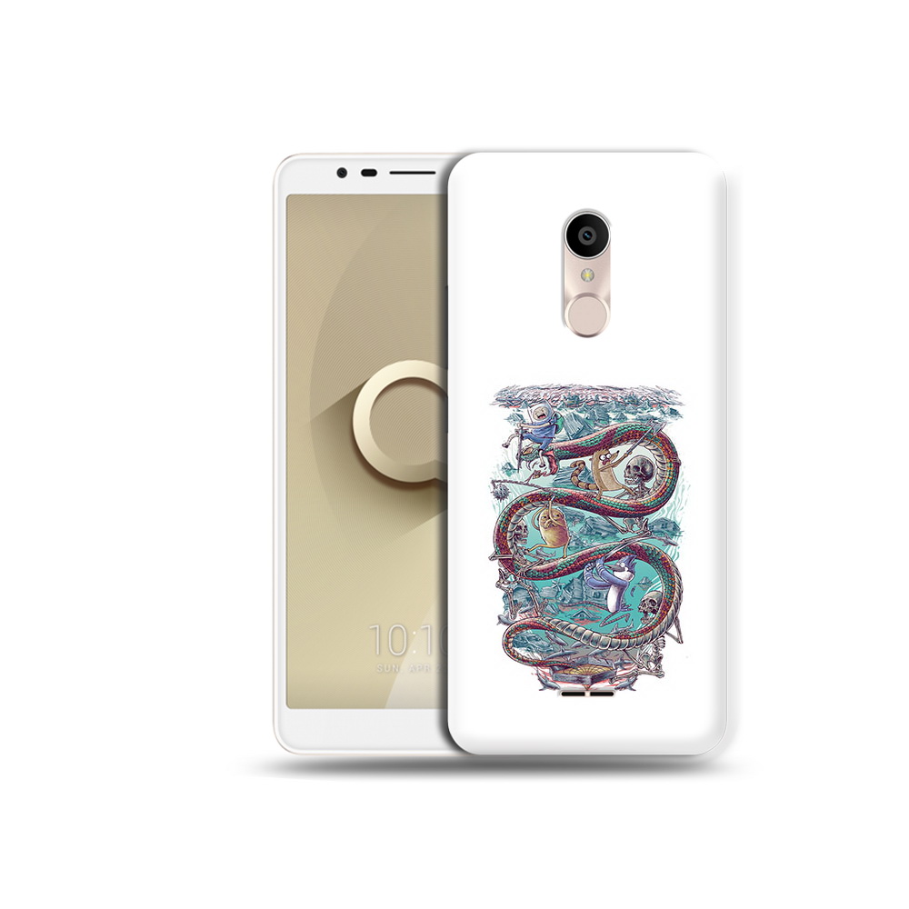 

Чехол MyPads Tocco для Alcatel 3C 5026D время приключений страшилка, Прозрачный, Tocco
