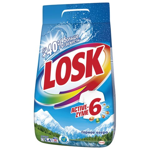 

Стиральный порошок автомат 5,4 кг LOSK (Лоск) "Горное озеро", 2481707