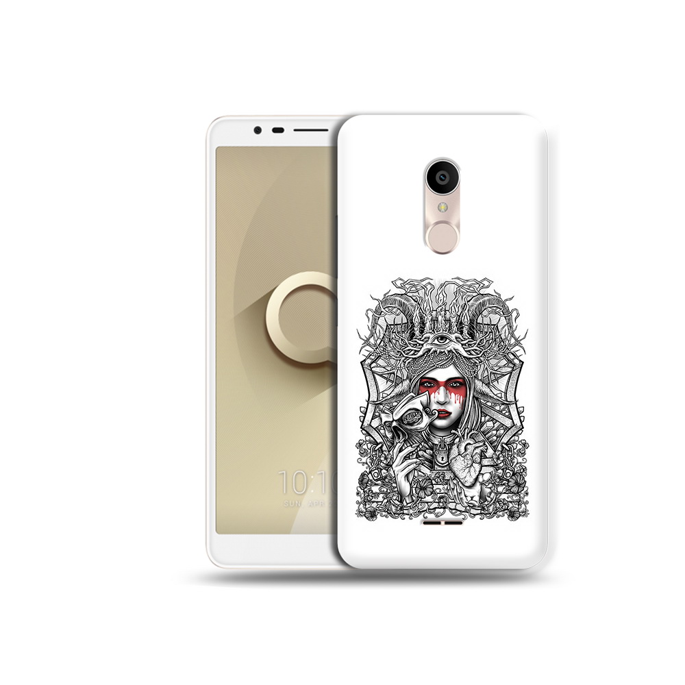 

Чехол MyPads Tocco для Alcatel 3C 5026D грусная девушка, Прозрачный, Tocco