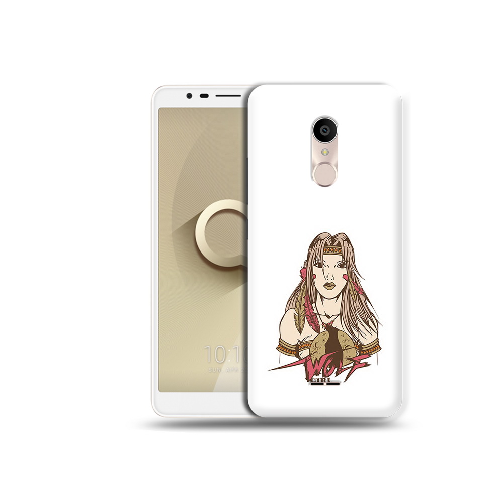 

Чехол MyPads Tocco для Alcatel 3C 5026D девушка волк, Прозрачный, Tocco