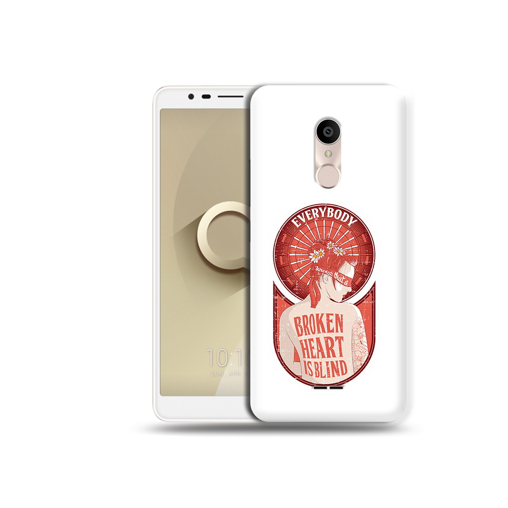

Чехол MyPads Tocco для Alcatel 3C 5026D девушка разбитое сердце, Прозрачный, Tocco