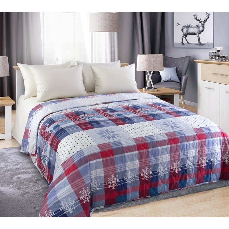 

Покрывало 220х210 см перкаль Норвегия красная