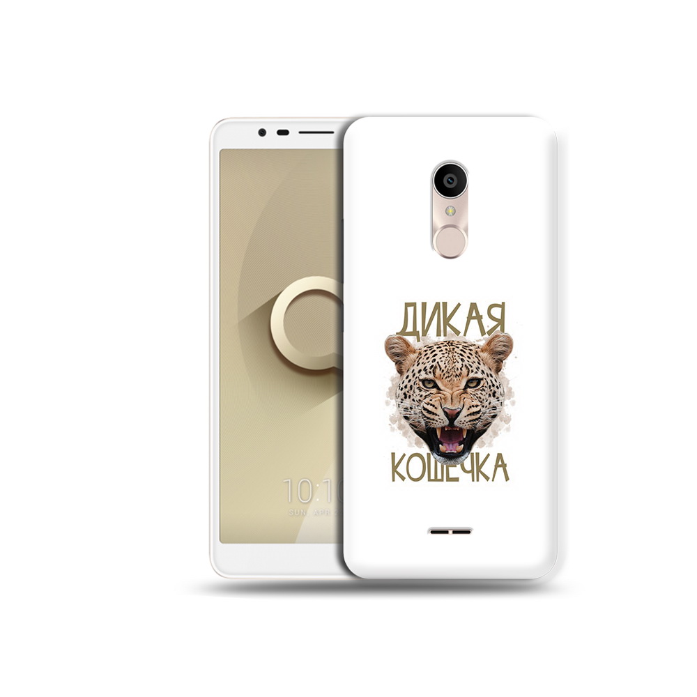 

Чехол MyPads Tocco для Alcatel 3C 5026D дикая кошечка, Прозрачный, Tocco