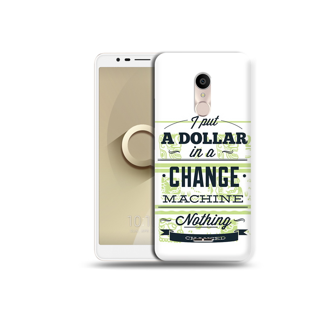 

Чехол MyPads Tocco для Alcatel 3C 5026D доллар надпись, Прозрачный, Tocco