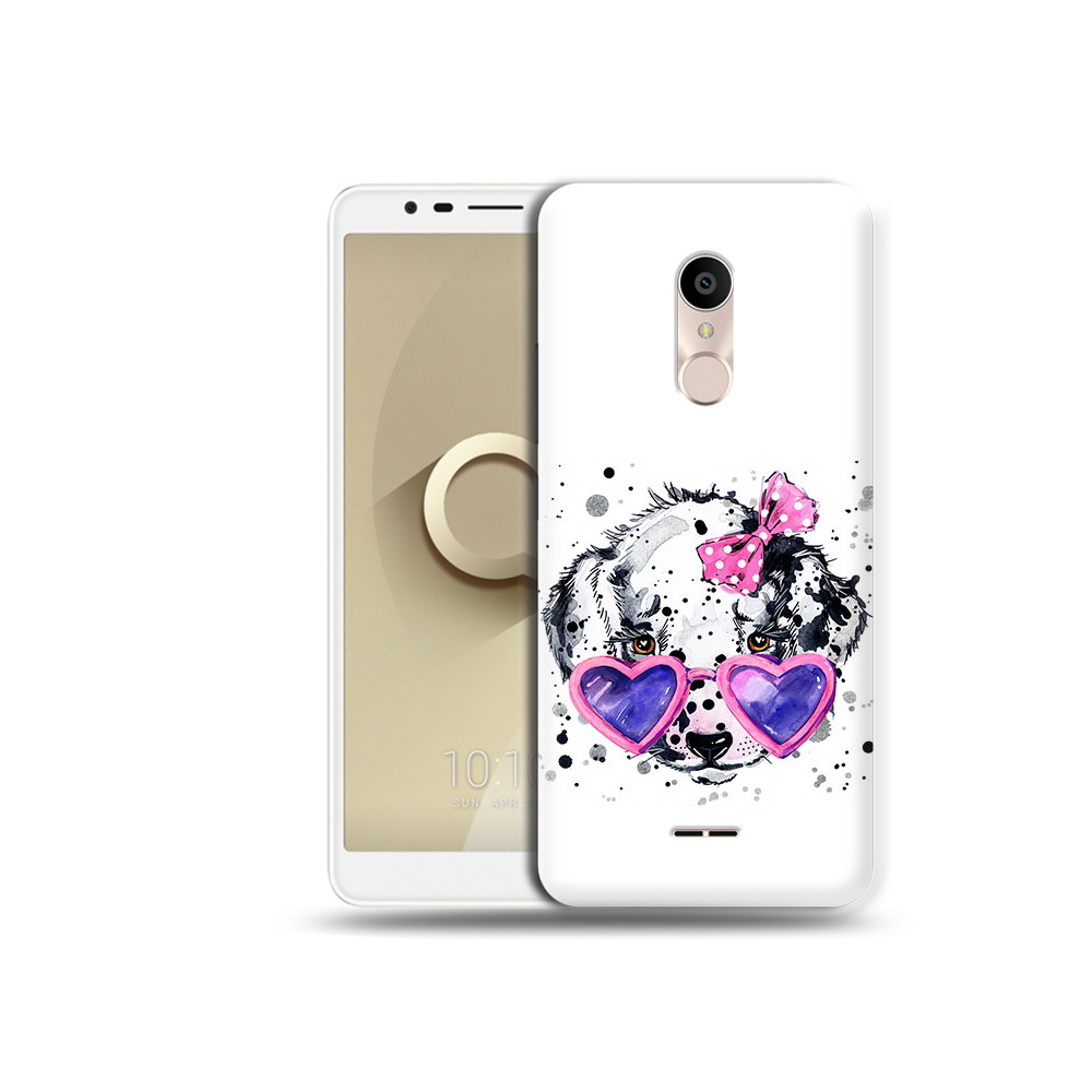 

Чехол MyPads Tocco для Alcatel 3C 5026D долматинец в очках, Прозрачный, Tocco