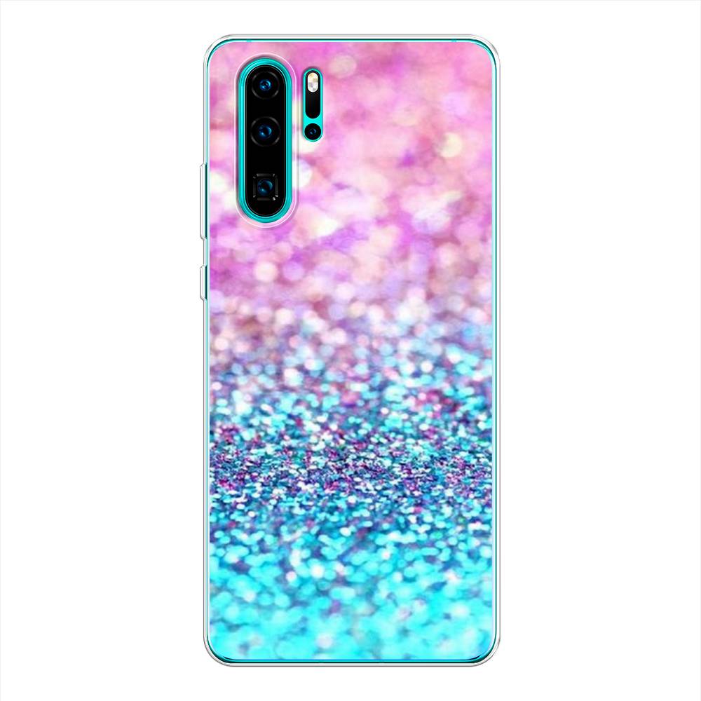 

Чехол Awog "Розово-голубые глиттеры рисунок" для Huawei P30 Pro