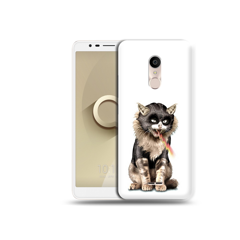 

Чехол MyPads Tocco для Alcatel 3C 5026D дьяволский кот, Прозрачный, Tocco