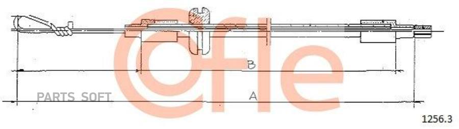 Трос Замка Капота Cofle арт. 92.1256.3