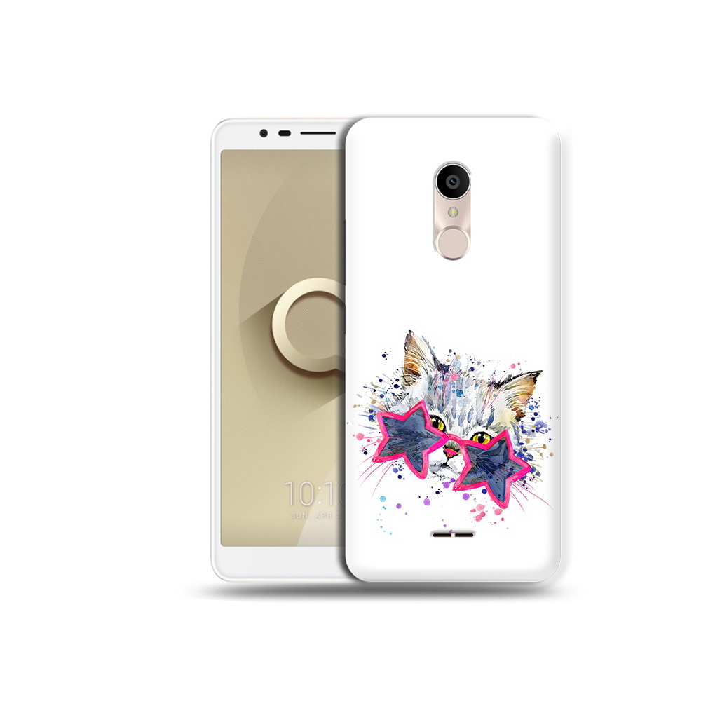 

Чехол MyPads Tocco для Alcatel 3C 5026D звездные очки, Прозрачный, Tocco