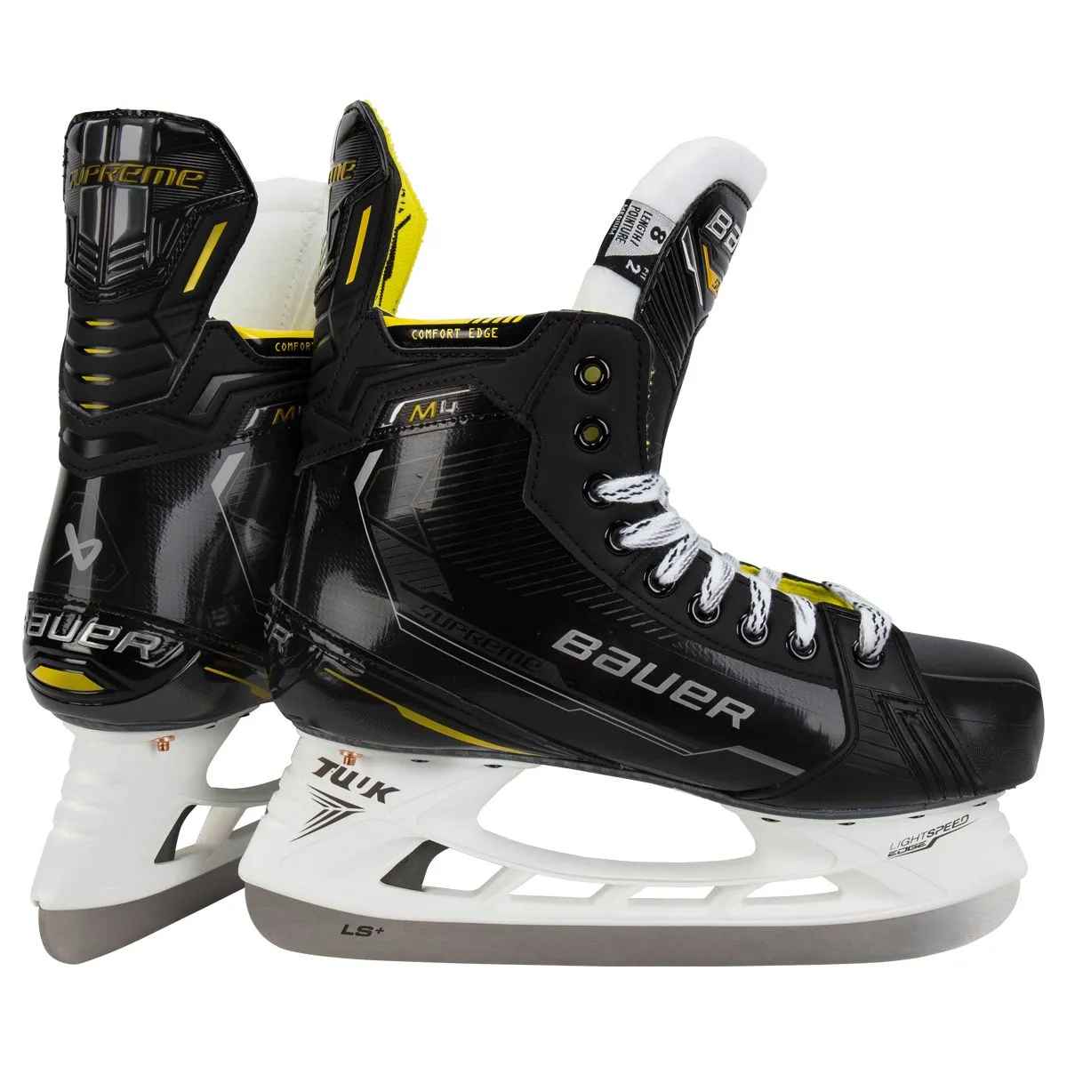 Коньки хоккейные Bauer M4 SR черный/белый/желтый 42