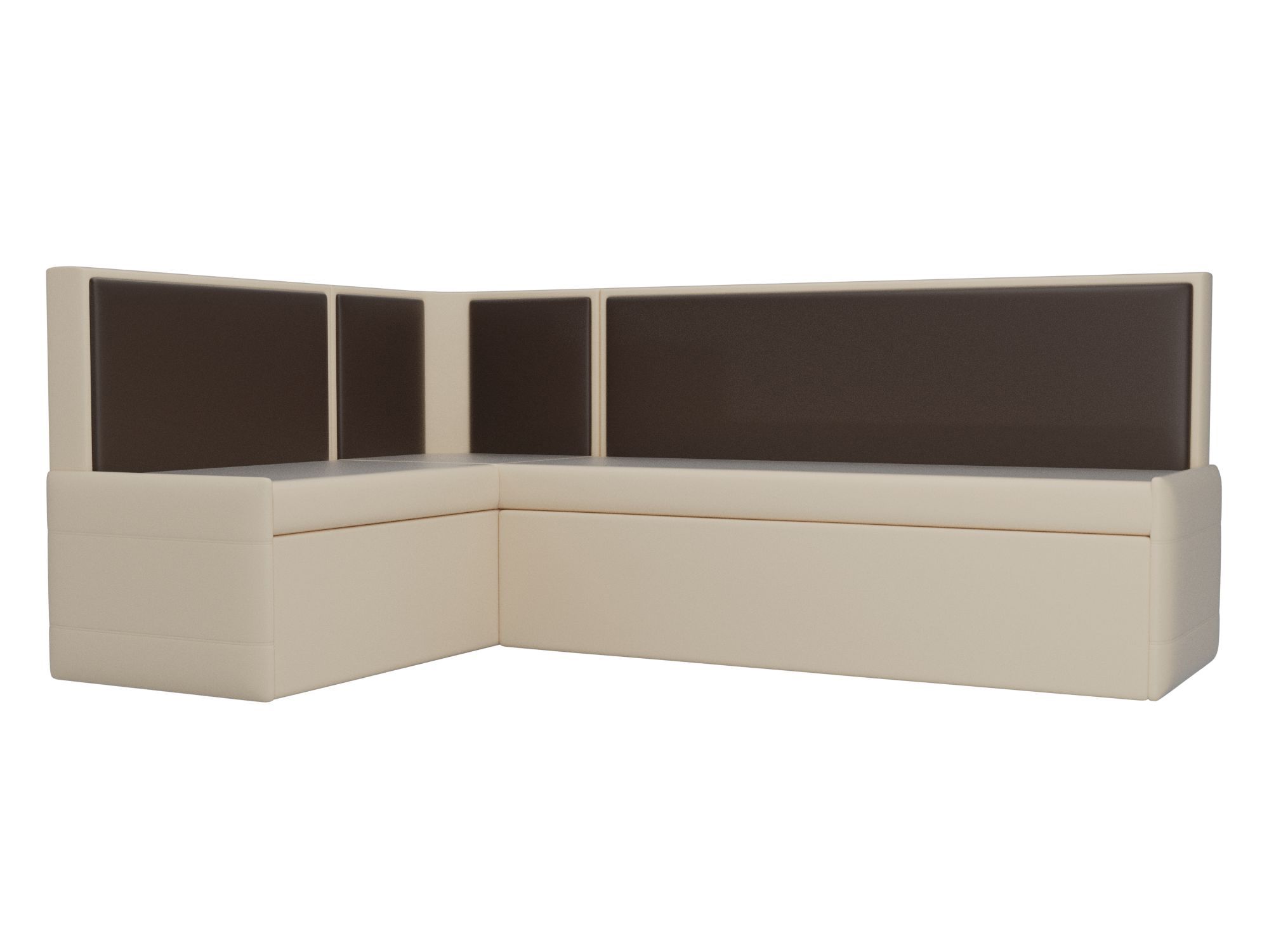 

Диван кухонный Лига Диванов Кристина левый угол 191x130x85, иск кожа, коричневый/бежевый, Кристина