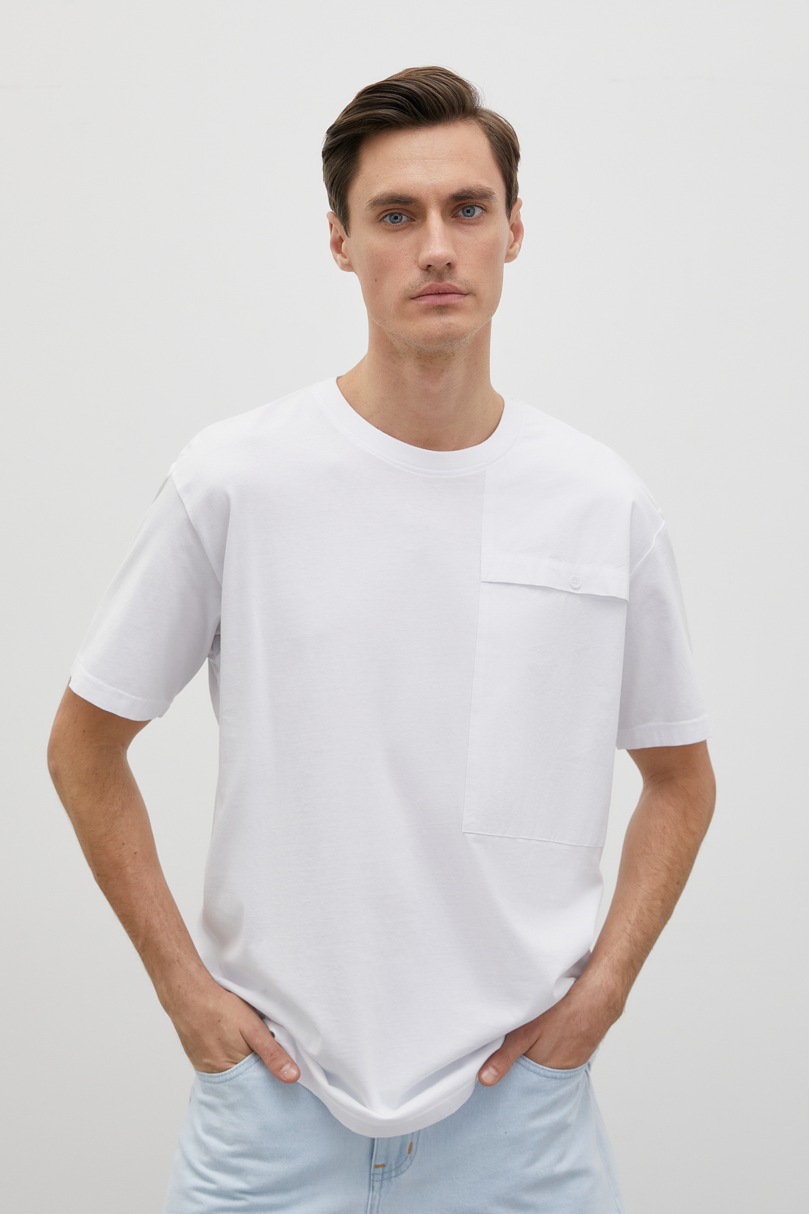 

Футболка мужская Finn Flare FSD21019 белая L, Белый, FSD21019