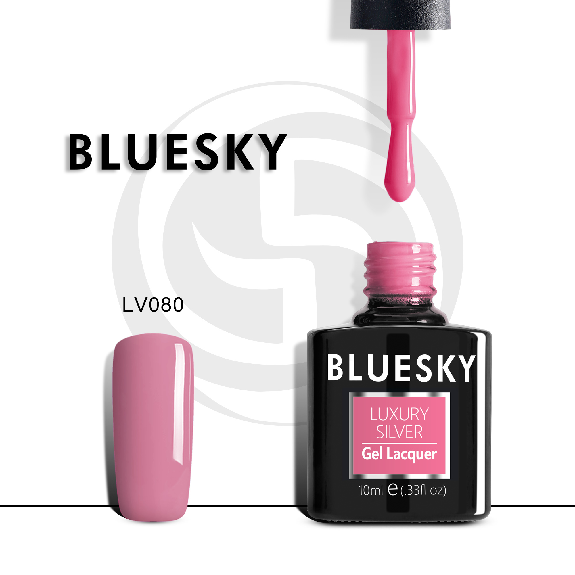 

Гель-лак №080 Luxury Silver 10 мл, BLUESKY