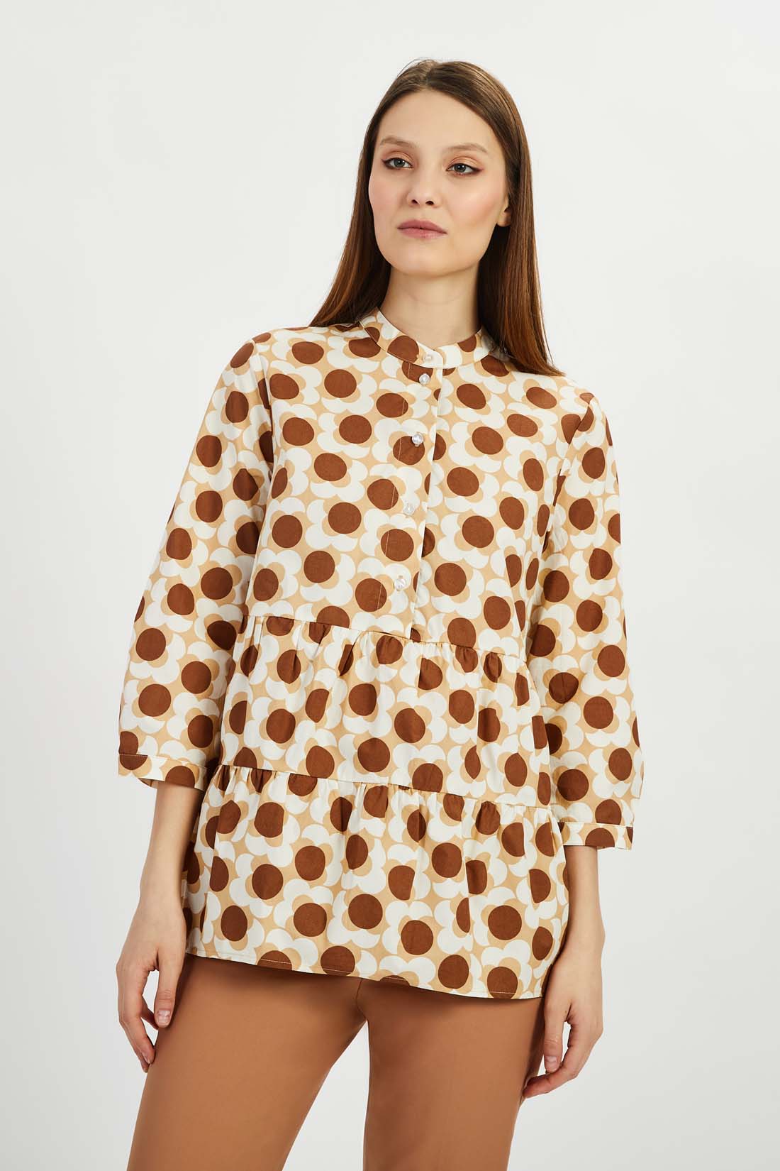 

Блуза женская Baon B1722024 бежевая XS, B1722024