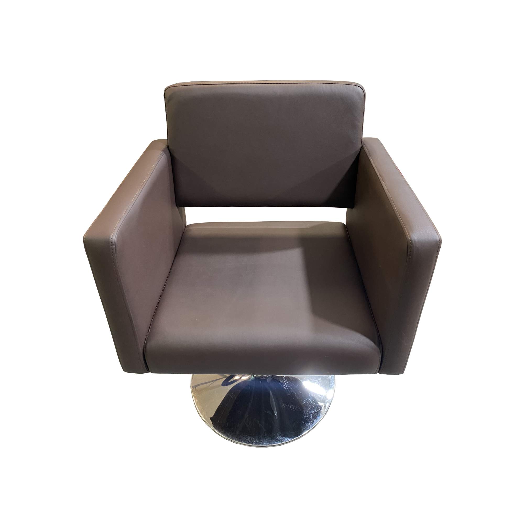 Парикмахерское кресло Nice Mebel Кубик II, коричневый, диск