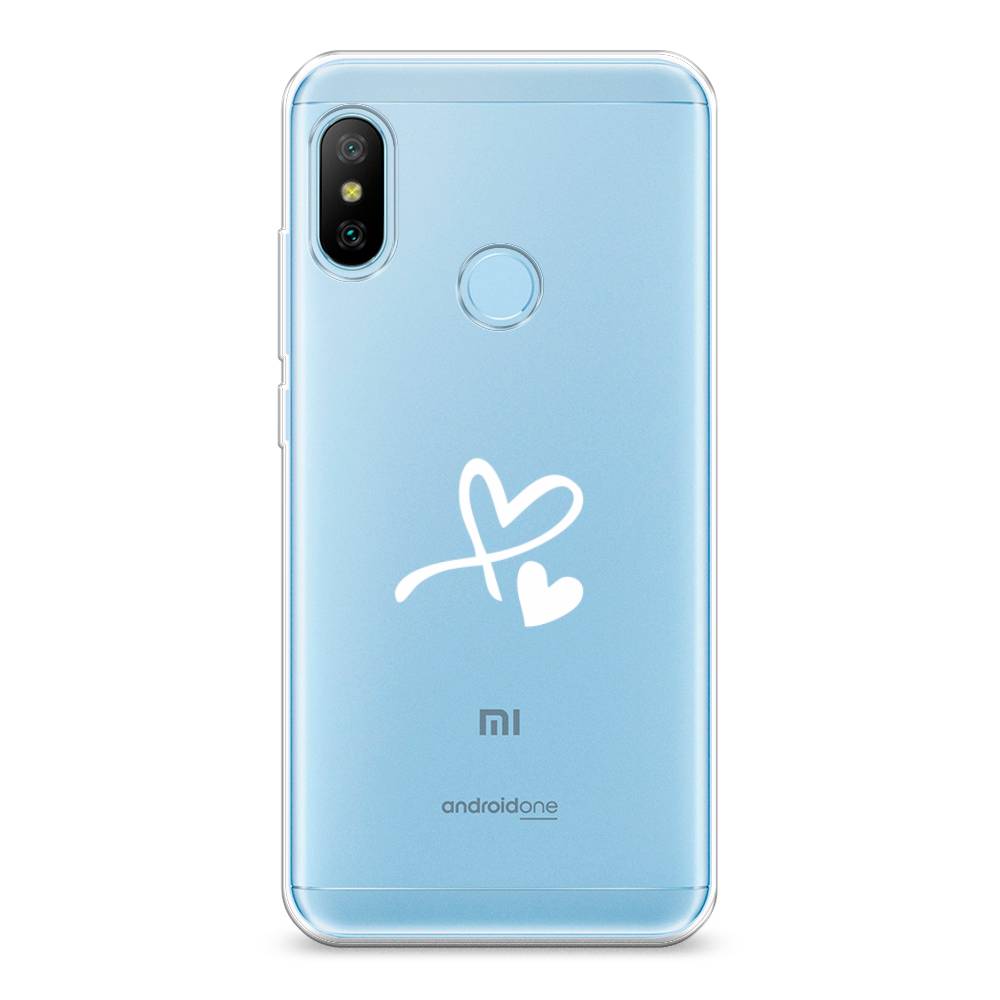 фото Силиконовый чехол "сердечко минимализм" на xiaomi redmi 6 plus awog