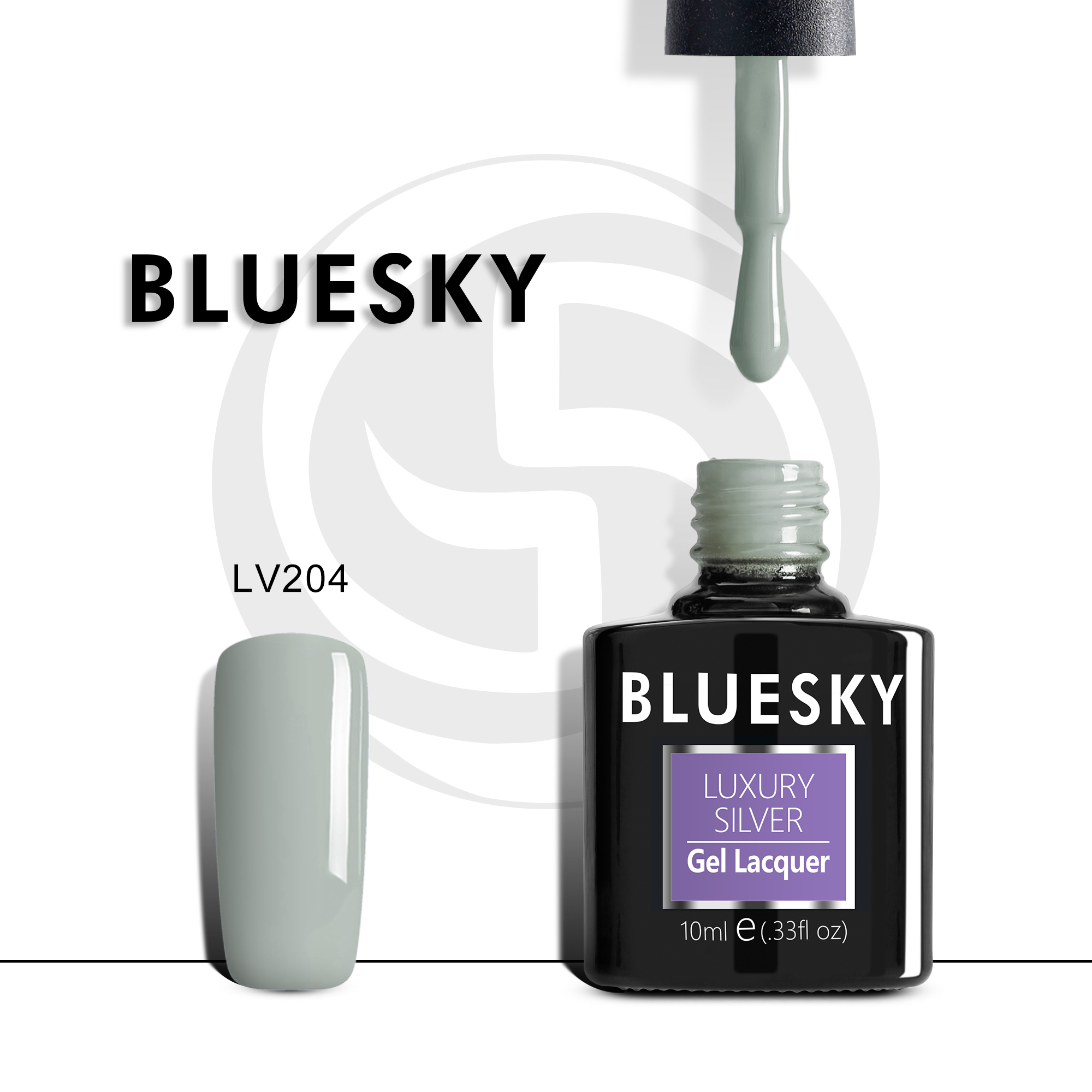 

Гель-лак №204 Luxury Silver 10 мл, BLUESKY