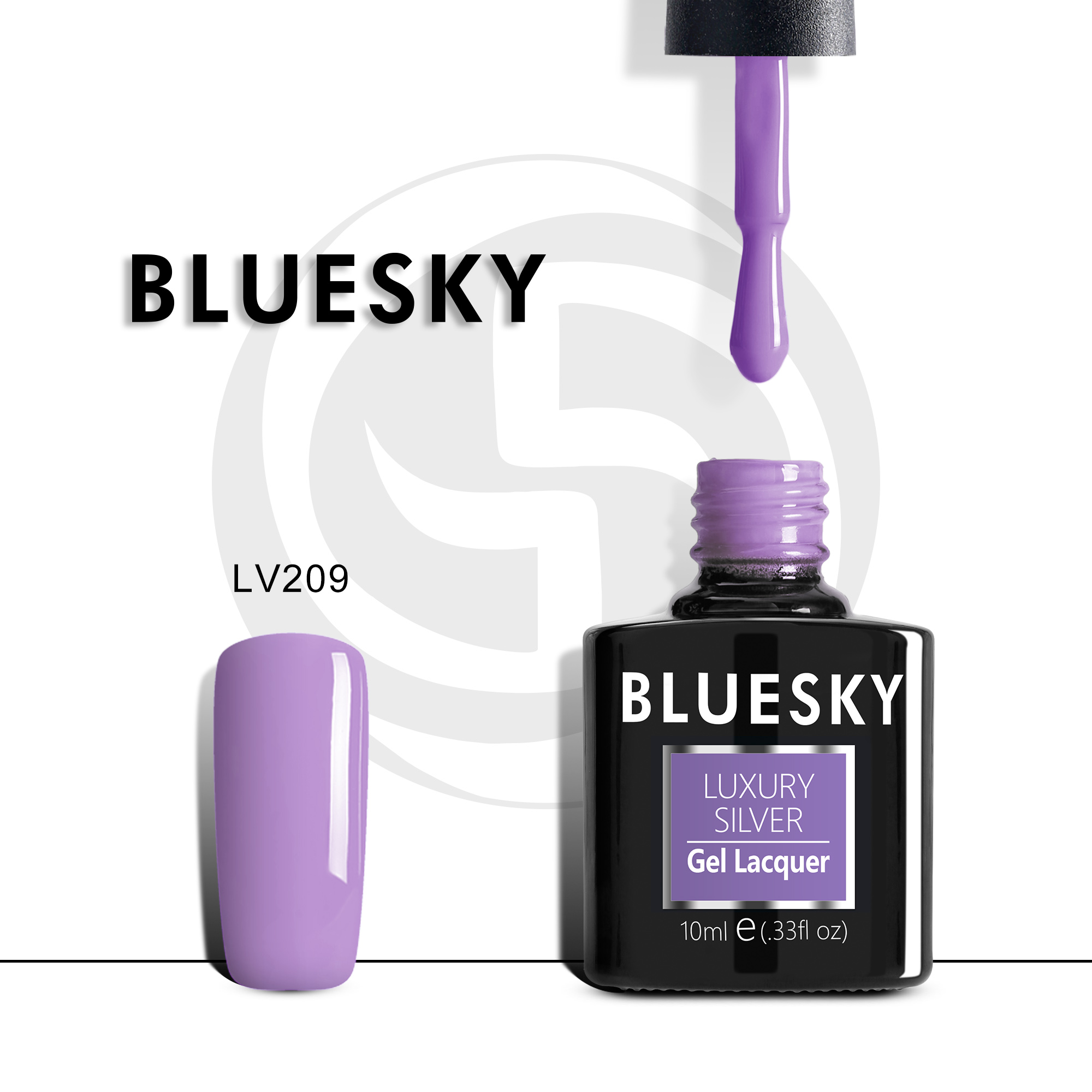 

Гель-лак №209 Luxury Silver 10 мл, BLUESKY